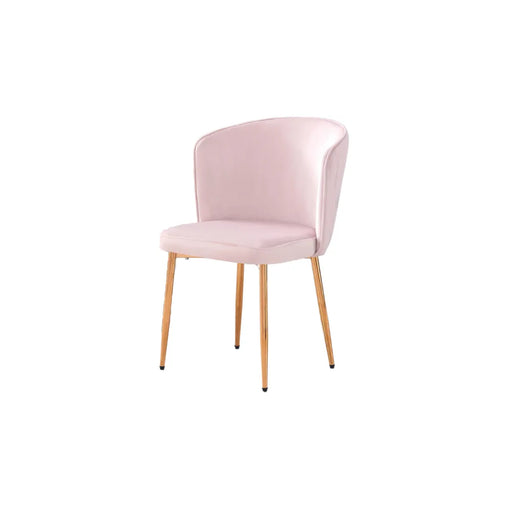 Chaise moderne DIANA gold velours rose