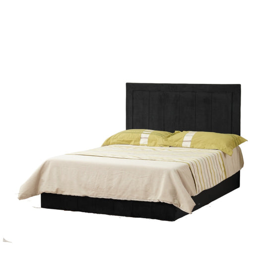 Cadre de lit POLO velours 140x190cm noir