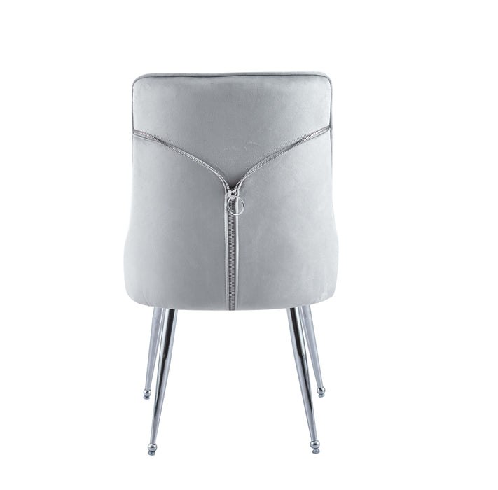 CHAISE ZIP CHROME VELOURS GRIS - image 3