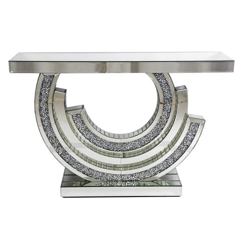 Meuble Console TOURBILLON Miroir et Strass Luxury 120x35x80 cm