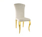 Chaise baroque LOUIS Gold Velours beige