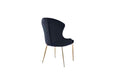 CHAISE HILTON GOLD VELOURS NOIR - image 1