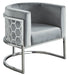 Fauteuil ALVEOLES velours anthracite gris