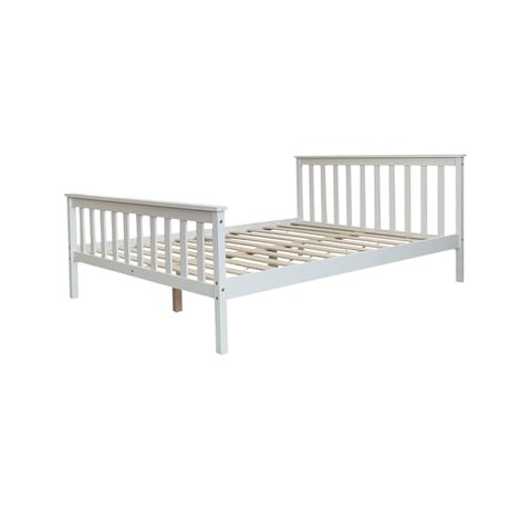 LIT BATNA EN BOIS BLANC 140x190cm - image 2