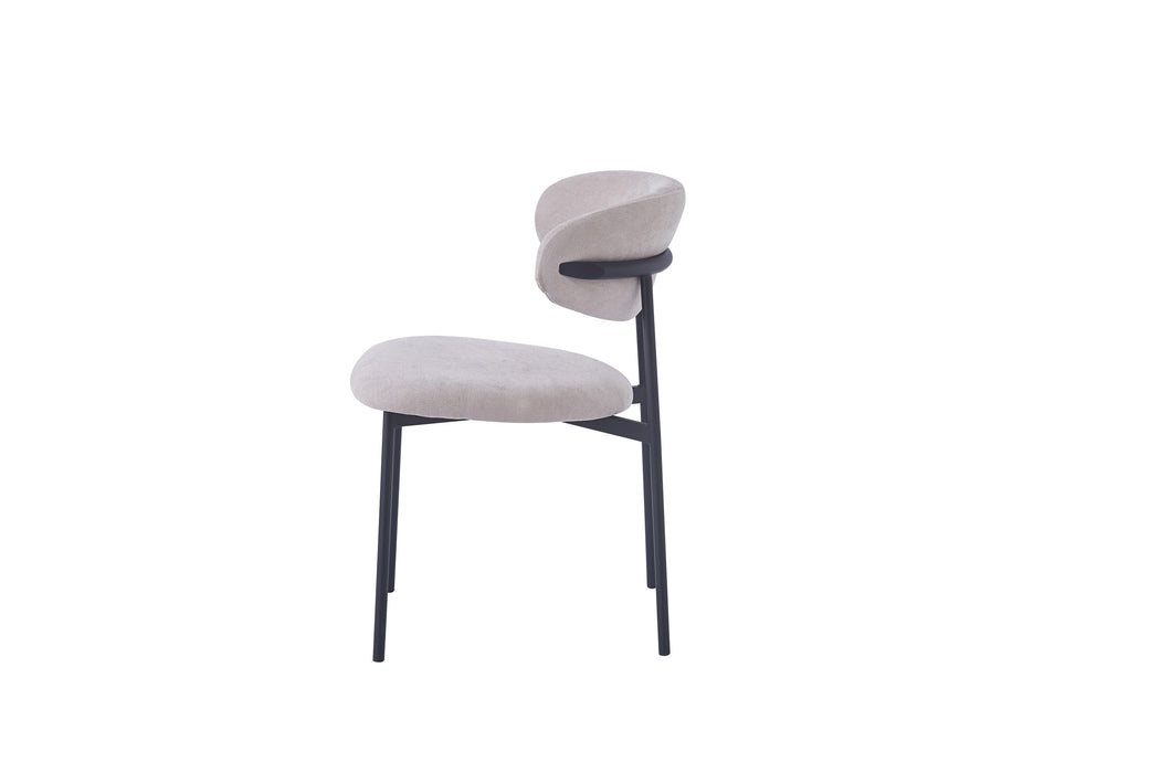 CHAISE LULU PIEDS METAL NOIR SERGE MOKA - image 3