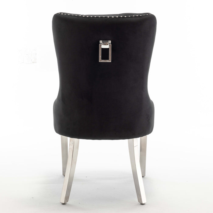 CHAISE POIGNEE RECTANGLE CHROME NOIR - image 3