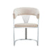 CHAISE AVEC ACCOUDOIR BRITTANY CHROME VELOURS BEIGE - image 1