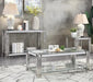 Console FLUTE Chrome plateau verre 120x40x78 cm - image 3