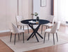 TABLE A MANGER EN BOIS JESSICA PIEDS METAL NOIR - image 1