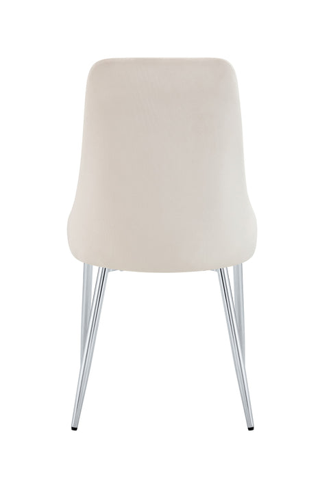 CHAISE BELIZE PIED CHROME VELOURS BEIGE - image 2