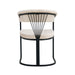 CHAISE AVEC ACCOUDOIR BRITTANY METAL NOIR VELOURS BEIGE - image 4