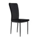 Chaise PONY assise velours pieds métal noir