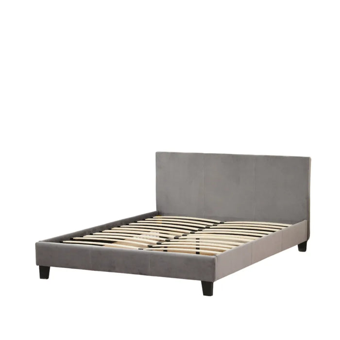 Lit 2 places 140x190 cm MELBOURNE Velours avec sommier intégré