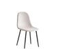 CHAISE SCANDINAVE PIED NOIR VELOURS BEIGE - image 2