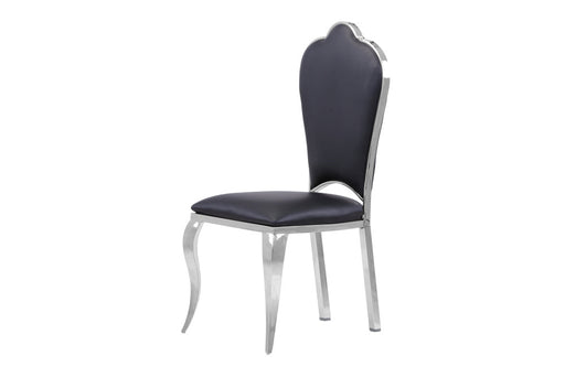 Chaise Prestige Chrome simili cuir   SAKURA noir