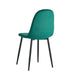 CHAISE SCANDINAVE VELOURS VERT SAPIN PIED METAL NOIR - image 2