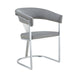CHAISE AVEC ACCOUDOIR BRITTANY CHROME GRIS SILVER - image 2