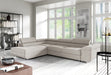 CANAPE TOULOUSE ANGLE CONVERTIBLE GAUCHE BEIGE IMPRIME 275x205c - image 1