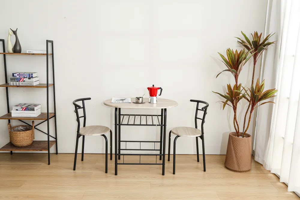 Ensemble table + 2 chaises CARRY Mdf l 80 cm - image 3