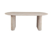 TABLE A MANGER ROXANNE PLATEAU BEIGE PIED BEIGE 200x100x75CM