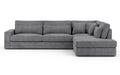 CANAPE LE BRISTOLA ANGLE DROIT COTELE GRIS 315X230cm - image 1