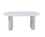 Table VENEZIA plateau céramique marbré blanc L 180 cm - image 1