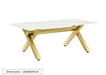 TABLE BASSE IXE GOLD MARBRE BLANC 120x60x45cm - image 2