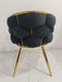 CHAISE BALLON GOLD VELOURS NOIR - image 3