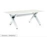TABLE BASSE IXE CHROME MARBRE BLANC 120x60x45cm - image 2