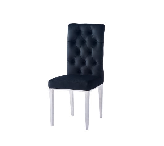 CHAISE NEW NEVADA CAPITONNEE CHROME NOIR - image 2