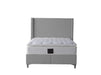 LIT COFFRE VENUS COTELE GRIS 140X190CM - image 1