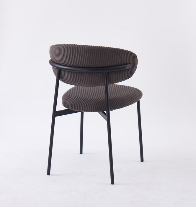 CHAISE LULU PIEDS METAL NOIR COTELE GRIS - image 2