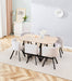 ENSEMBLE VENDOME 6+1 BOIS CHAISE BEIGE PIED NOIR 140X90cm - image 2