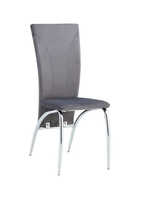 Chaise DUNA chrome velours beige gris