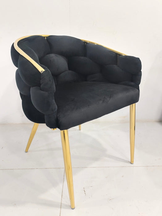 CHAISE BALLON GOLD VELOURS NOIR - image 2