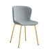 Chaise ELEN gold velours gris