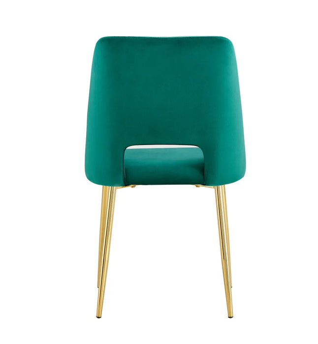 Chaise AVA Gold en Velours vert