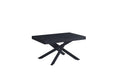TABLE EXTENSIBLE A RALLONGE BALNI METAL NOIR BOIS NOIR 140/220X90cm - image 3