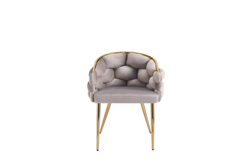 Chaise BALLON pieds Gold taupe