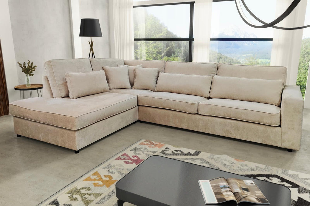 CANAPE BRISTOL ANGLE GAUCHE DOUDOU BOUCLE 316x230cm - image 1