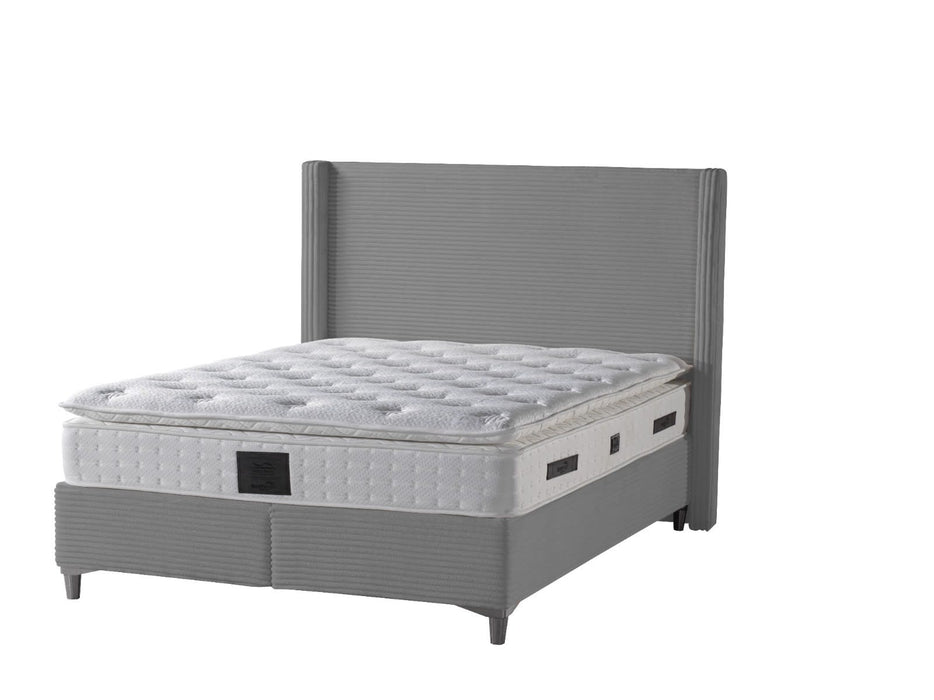 LIT COFFRE VENUS COTELE GRIS 140X190CM - image 2