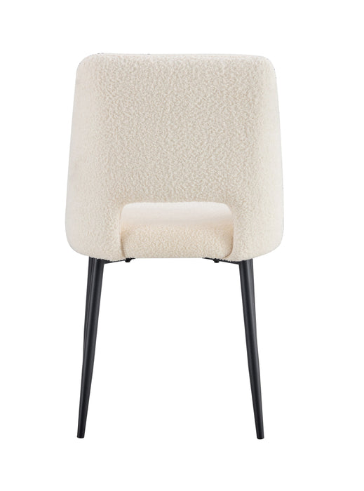 CHAISE AVA PIEDS METAL NOIR DOUDOU BEIGE - image 3