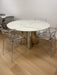 Table à manger CAPUCINE Chrome Marbre blanc