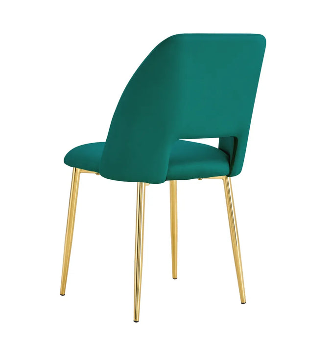 Chaise AVA Gold en Velours vert