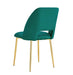 Chaise AVA Gold en Velours vert