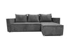 CANAPE PARIS PEARL CONVERTIBLE ANGLE REVERSIBLE COTELE GRIS 232x147x72cm - image 1