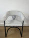 CHAISE AVEC ACCOUDOIR BRITTANY METAL NOIR SERGE GRIS - image 2