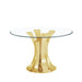 TABLE A MANGER RONDE JUDITH GOLD TRANSPARENT 120cm - image 1