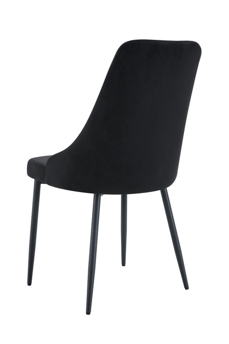 CHAISE BELIZE PIED METAL NOIR VELOURS NOIR - image 2