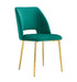 Chaise AVA Gold en Velours vert